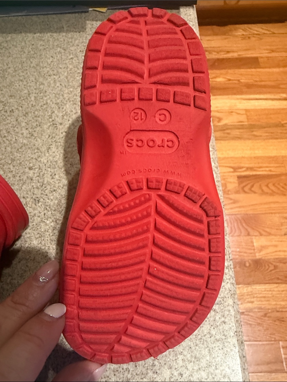 Crocs Kids Classic Clog in Red size 12c - Picture 5 of 8